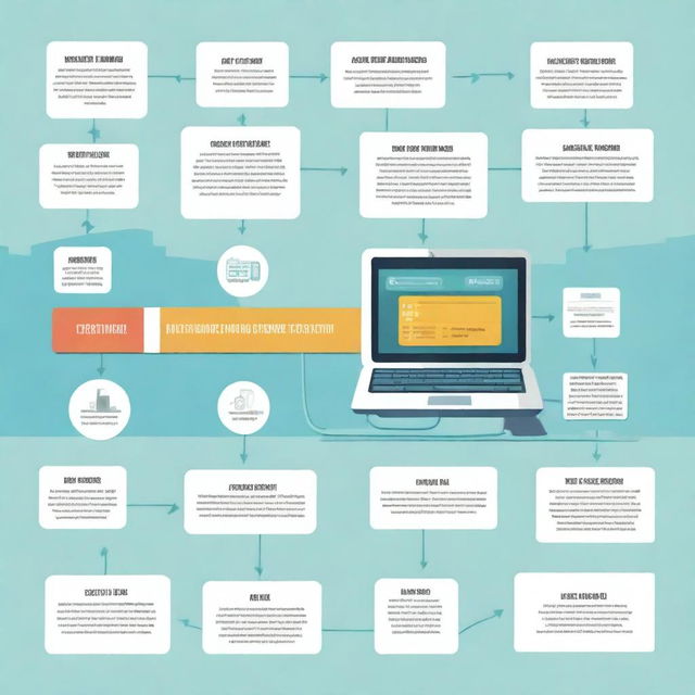 A visual representation of progression in informatics, showing a timeline from early computing devices to modern-day technology