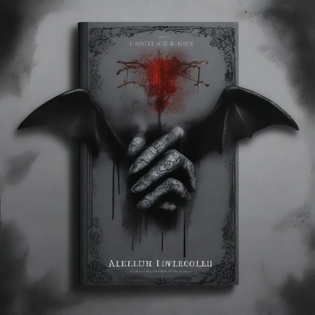 A dark and captivating book cover featuring tattooed hands holding a bat, with blood dripping from the hands