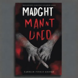 A dark and intense book cover titled 'Midnight Blood' featuring tattooed hands holding a bat