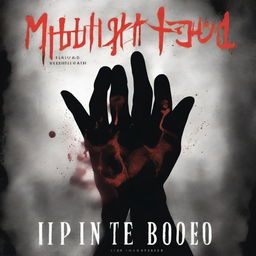 A dark and intense book cover titled 'Midnight Blood' featuring tattooed hands holding a bat