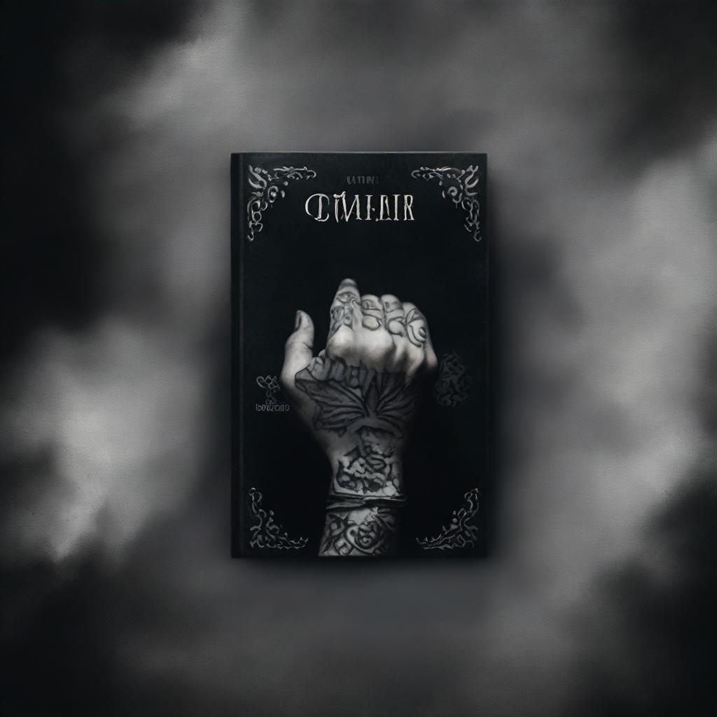 A dark and mysterious book cover featuring a single tattooed hand gripping a bat