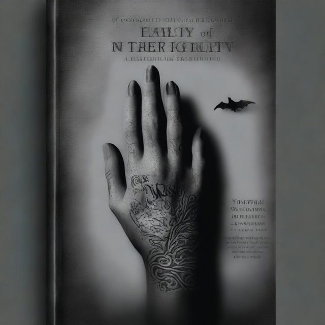 A dark and mysterious book cover featuring a single tattooed hand gripping a bat