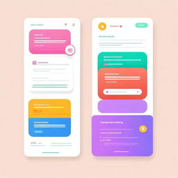 Create a whimsical and colorful email interface design for a fictional email service called 'Javnoi'