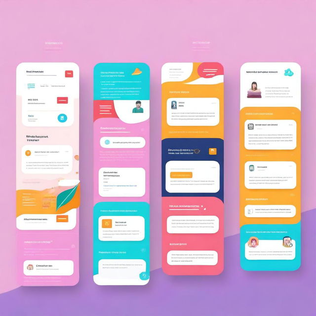 Create a whimsical and colorful email interface design for a fictional email service called 'Javnoi'