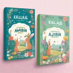 Design a magical book cover with the title 'Kelinci dan Kebun Ajaib'