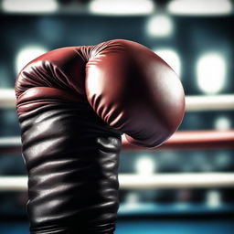 A powerful boxing fist in mid-punch, showing strength and determination