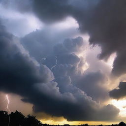 Create an image of clouds during a storm