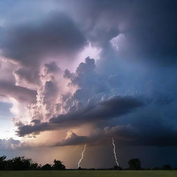 Create an image of clouds during a storm