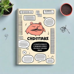 A sarcastic notebook cover designed for work meetings, featuring witty and humorous text and graphics