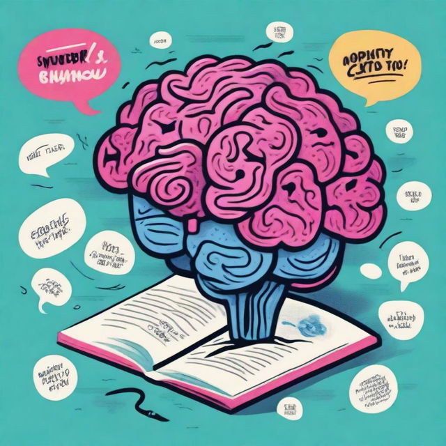 A book cover featuring a confused brain illustration with the title 'Important Shit To Write Down' prominently displayed at the top