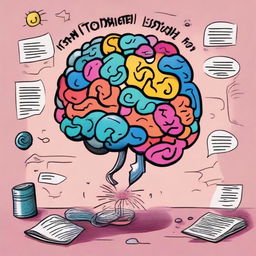 A book cover featuring a confused brain illustration with the title 'Important Shit To Write Down' prominently displayed at the top