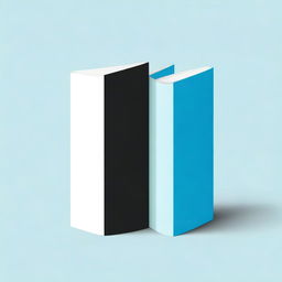 Create a book cover that is divided into two halves, with one half being black and the other half being blue