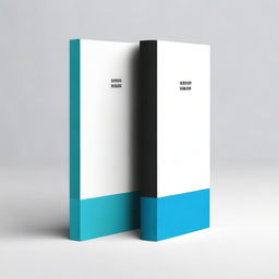 Create a book cover that is divided into two halves, with one half being black and the other half being blue