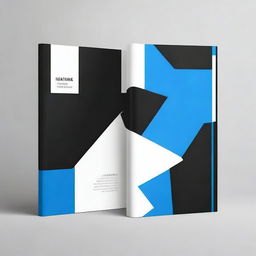 Create a book cover that features a combination of black and blue colors