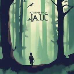 Create an engaging book cover featuring an adventurous scene with a mysterious forest and a brave protagonist standing at the edge, ready to explore