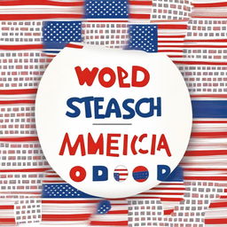 A cover for a word search puzzle book titled 'Word Search: Discover America'