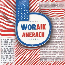 A cover for a word search puzzle book titled 'Word Search: Discover America'