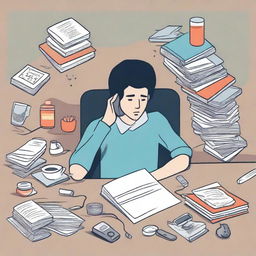 An illustration depicting the concept of procrastination