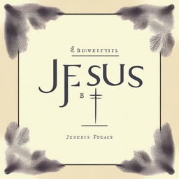 Create a book cover with the title 'Benefits of the Name Jesus' and the subtitle 'Discovering the Power and Peace in His Name'