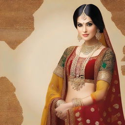 A depiction of a Punjabi girl with a focus on her traditional attire and cultural background