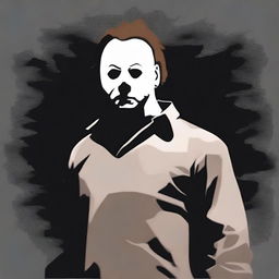 Create a detailed image of Michael Myers, the iconic horror character from the Halloween movie series