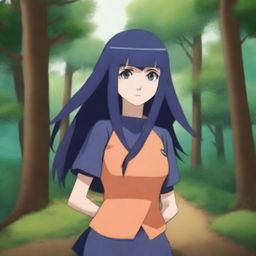 Create an image of Hinata, a character from the Naruto series