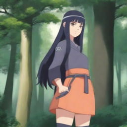 Create an image of Hinata, a character from the Naruto series