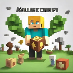 Create a poster inspired by the Kalevala with a white background and the title 'KALECRAFT'