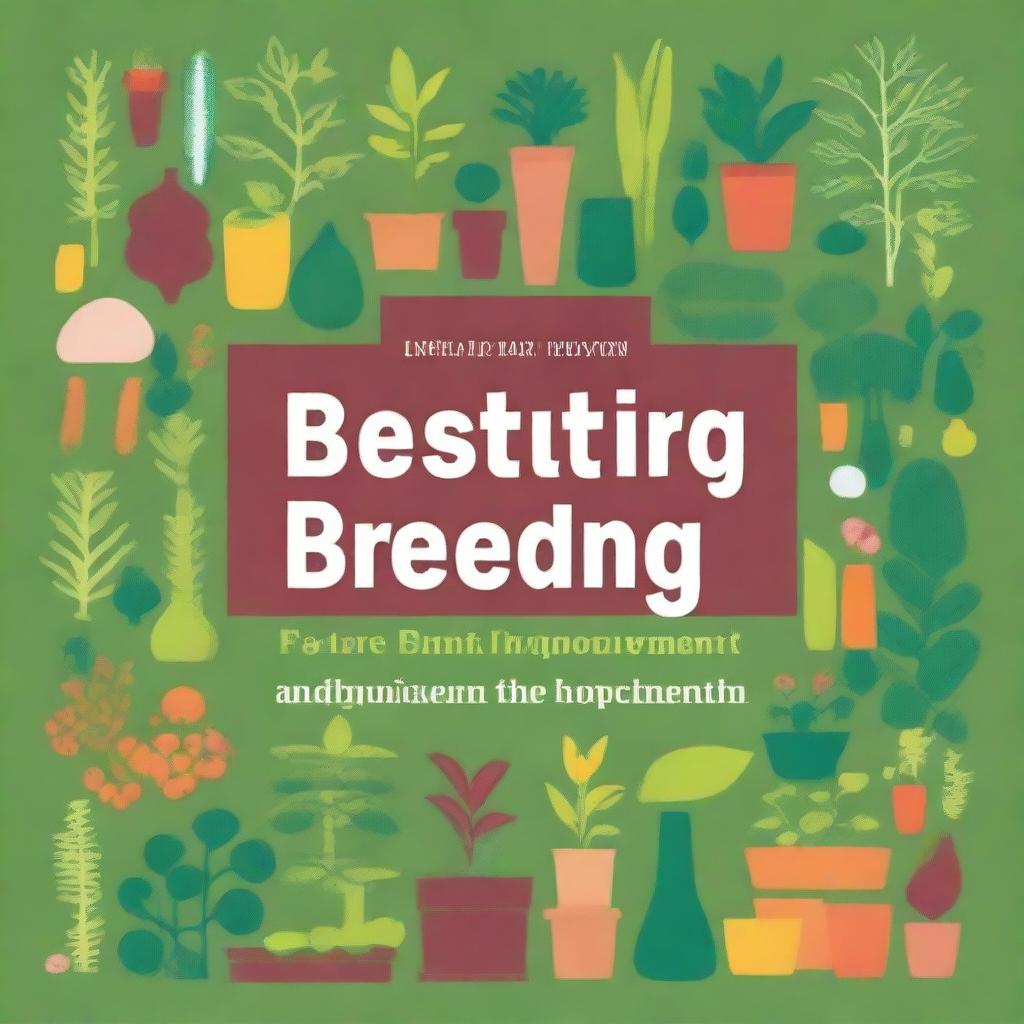 A vibrant and educational book cover on Plant Breeding and Improvement