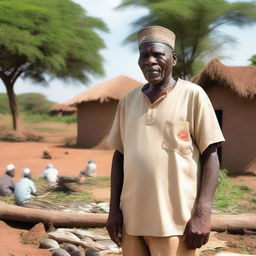 A serene island village in Zambia, showcasing an abundance of fish and fertile soil