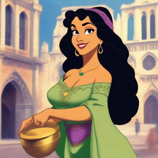 Create an image of Esmeralda from The Hunchback of Notre Dame