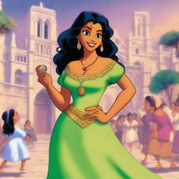 Create an image of Esmeralda from The Hunchback of Notre Dame