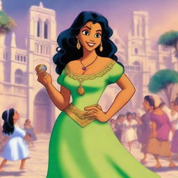 Create an image of Esmeralda from The Hunchback of Notre Dame