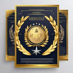 A vibrant and celebratory poster for excellence merit awards