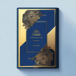 A book cover design featuring a blue and black color scheme