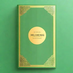 A book cover design featuring a light green background