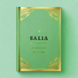 A book cover design featuring a light green background