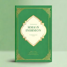 A book cover design featuring a light green background