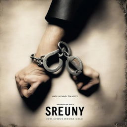 A captivating book cover featuring a pair of handcuffs prominently displayed