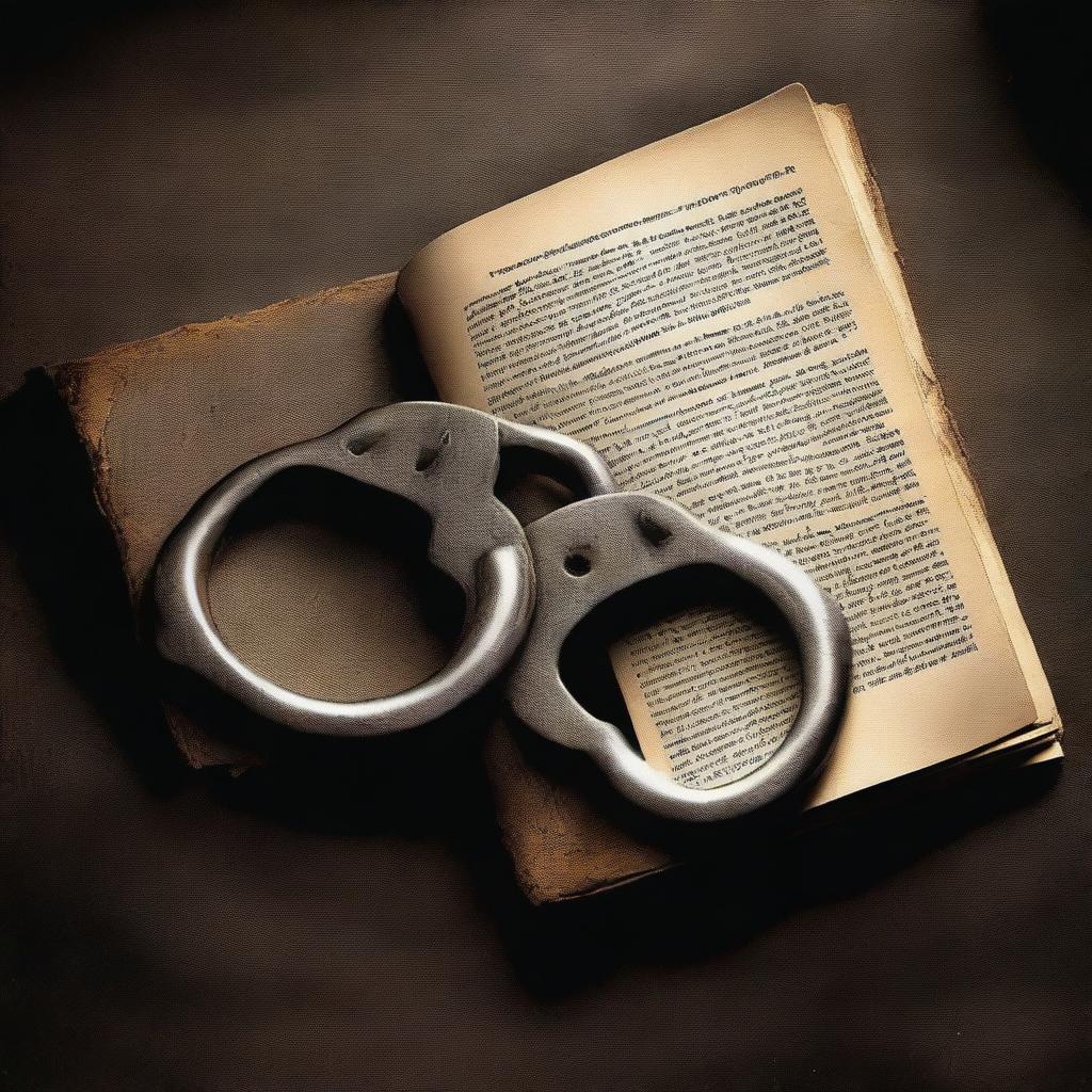 A captivating book cover featuring a pair of handcuffs prominently displayed