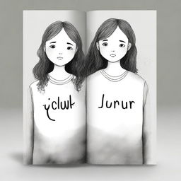 Design a book cover for a story about two girls who form a bond over their struggles with self-harm