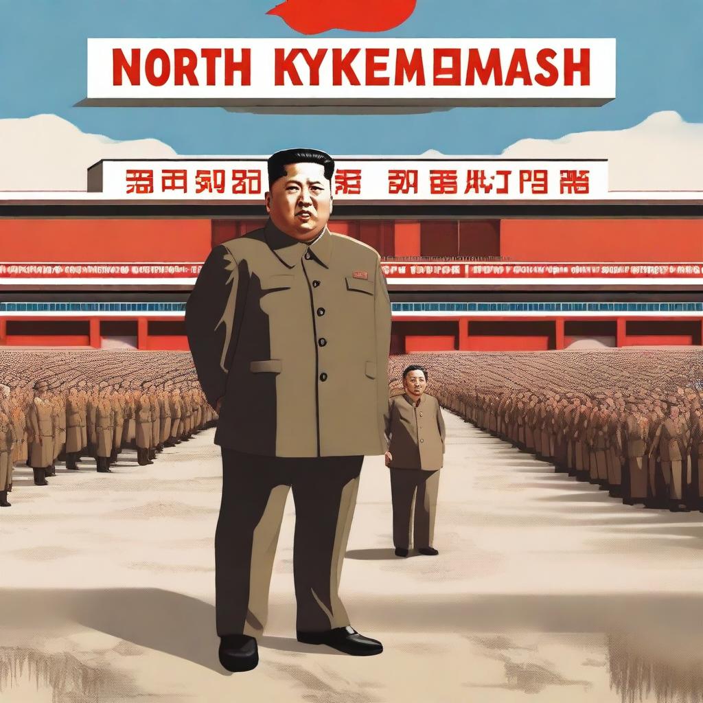 Create a YouTube thumbnail for a video titled 'North Korea Under Dictators