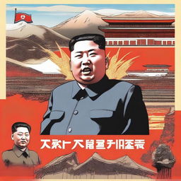 Create a YouTube thumbnail for a video titled 'North Korea Under Dictators