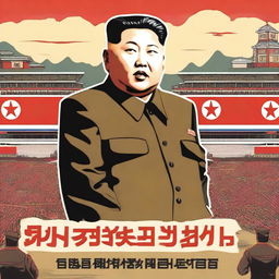 Create a YouTube thumbnail for a video titled 'North Korea Under Dictators