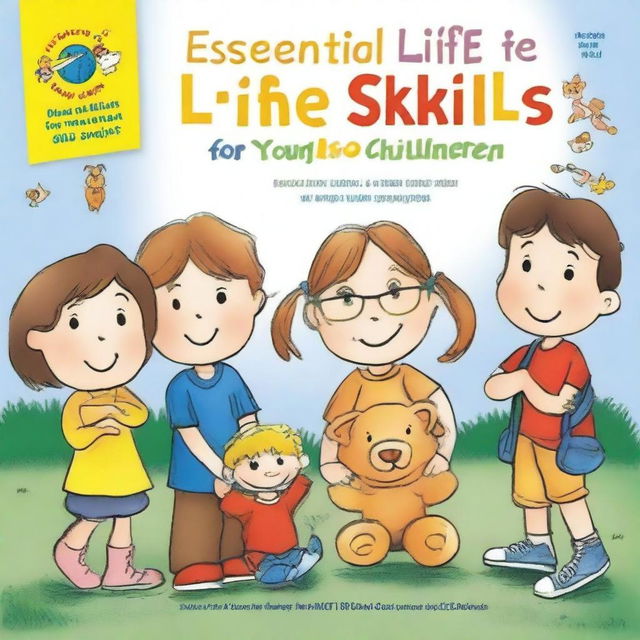 Create a book cover for 'Essential Life Skills for Young Children (2 to 6 yrs of age)