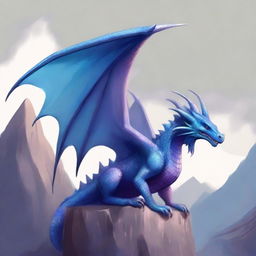 Create a book cover depicting a slender dragon with gray-blue scales, large teeth, and super big wings