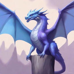 Create a book cover depicting a slender dragon with gray-blue scales, large teeth, and super big wings