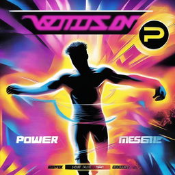 Design an energetic and vibrant album cover for 'Betosan Power Megamix 2'