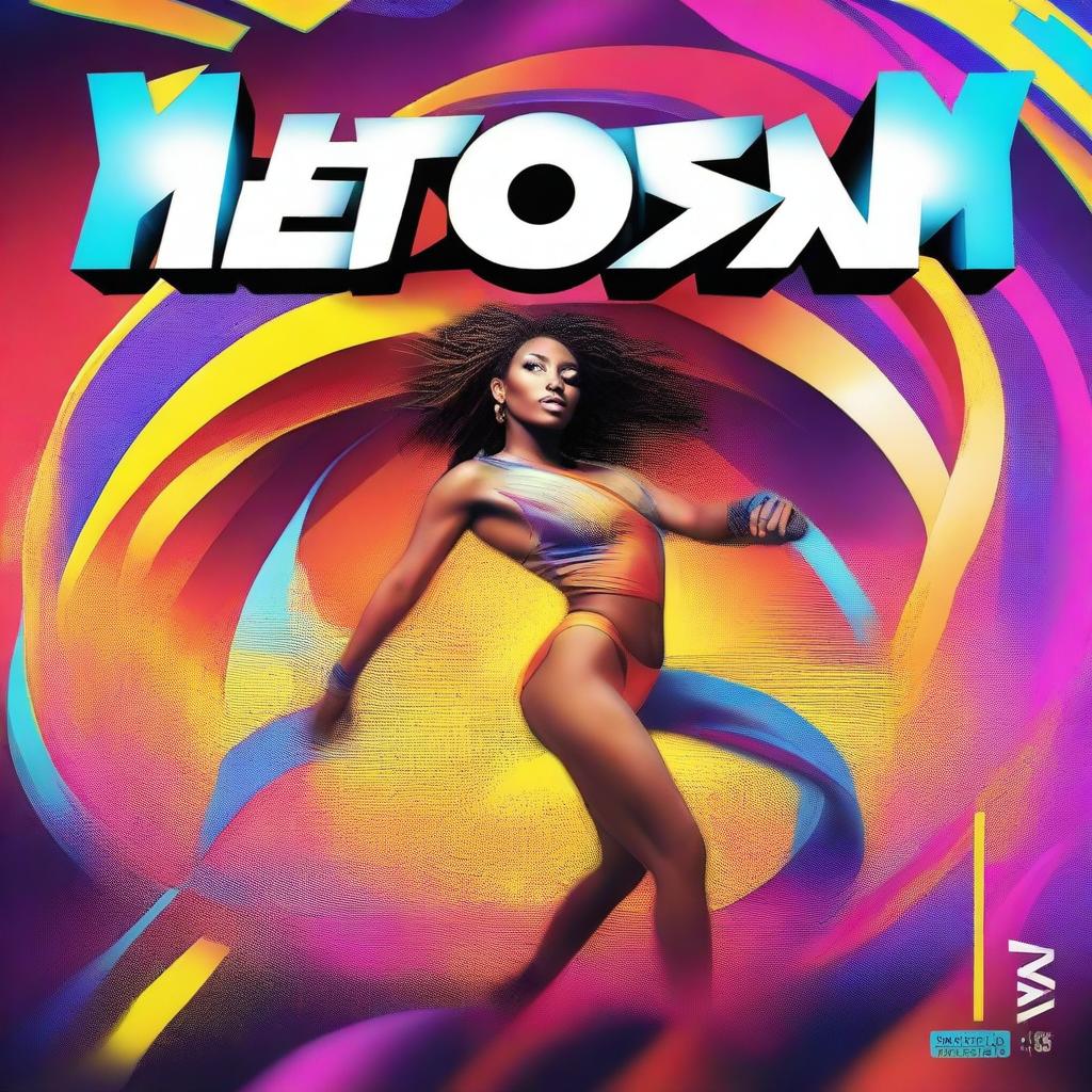 Design an energetic and vibrant album cover for 'Betosan Power Megamix 2'