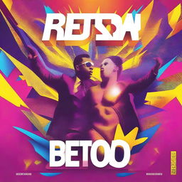 Design an energetic and vibrant album cover for 'Betosan Power Megamix 2'